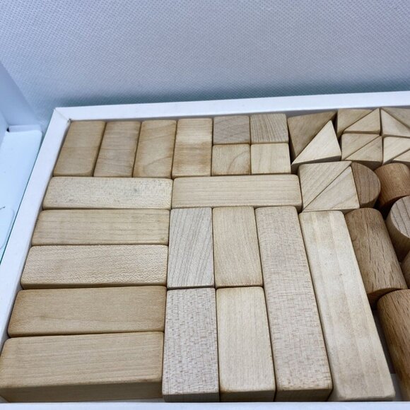 Baufix 413 2025 Wooden Building Blocks 51 Pieces Western Germany Vintage - Picture 10 of 12